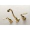 Kingston Brass KS3122KL Two-Handle Wall Mount Bathroom Faucet, Polished Brass KS3122KL - alternate 2